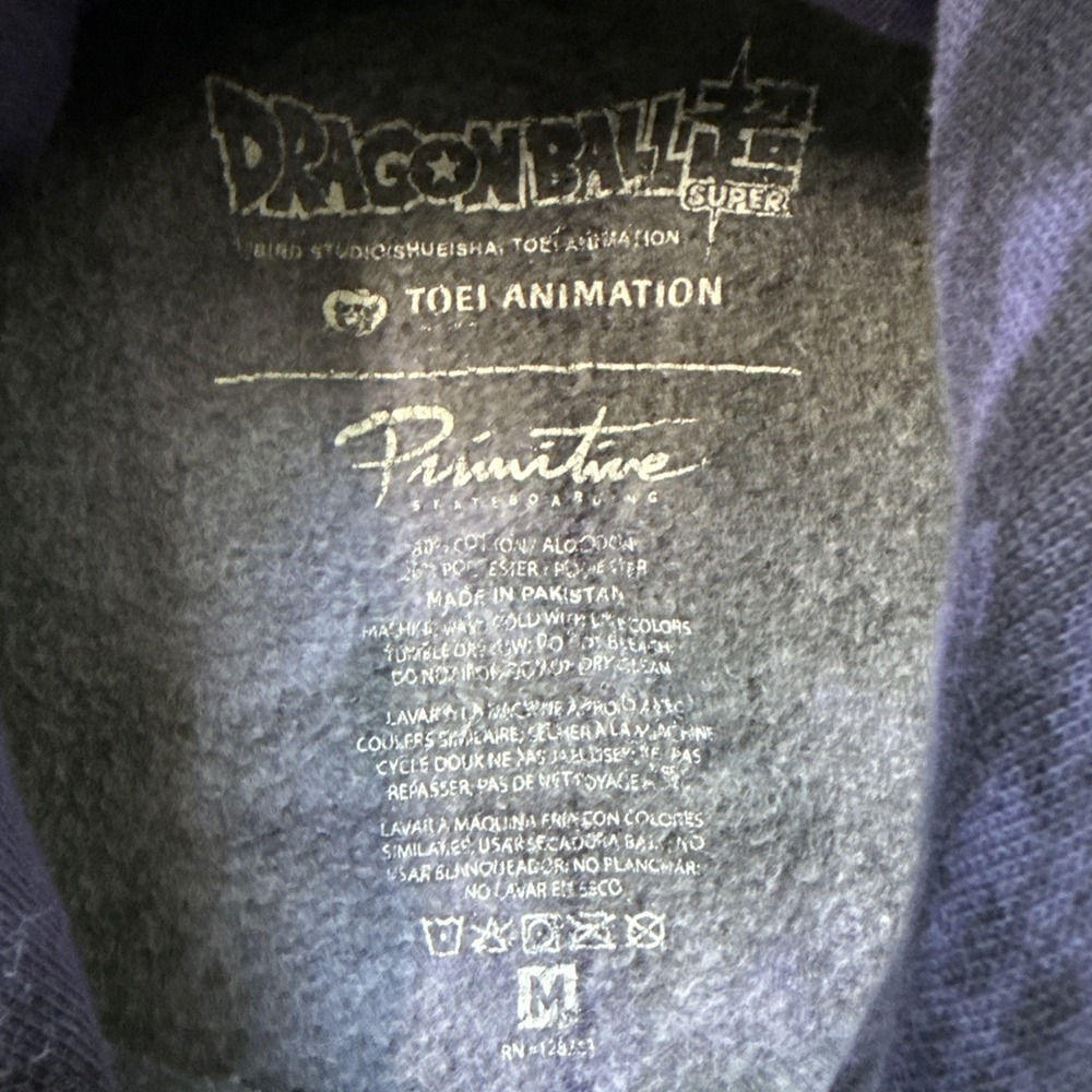 Primitive x Dragon Ball Super Hoodie Men's Size M Beerus Purple Tie Dye - Picture 3 of 9